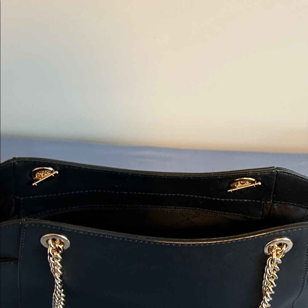 Michael Kors Black Tote with Gold Accents - Picture 4 of 8